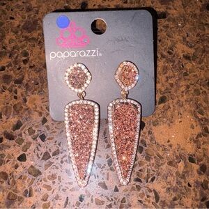 NWT Paparazzi Druzy Bronze Sparkly Earrings